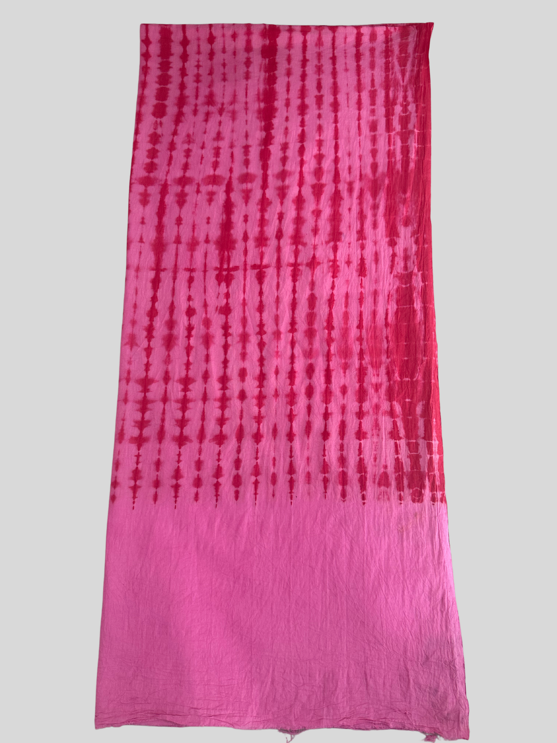 Cotton Tie and Dye Unstitched Dress Material Set with Tassels