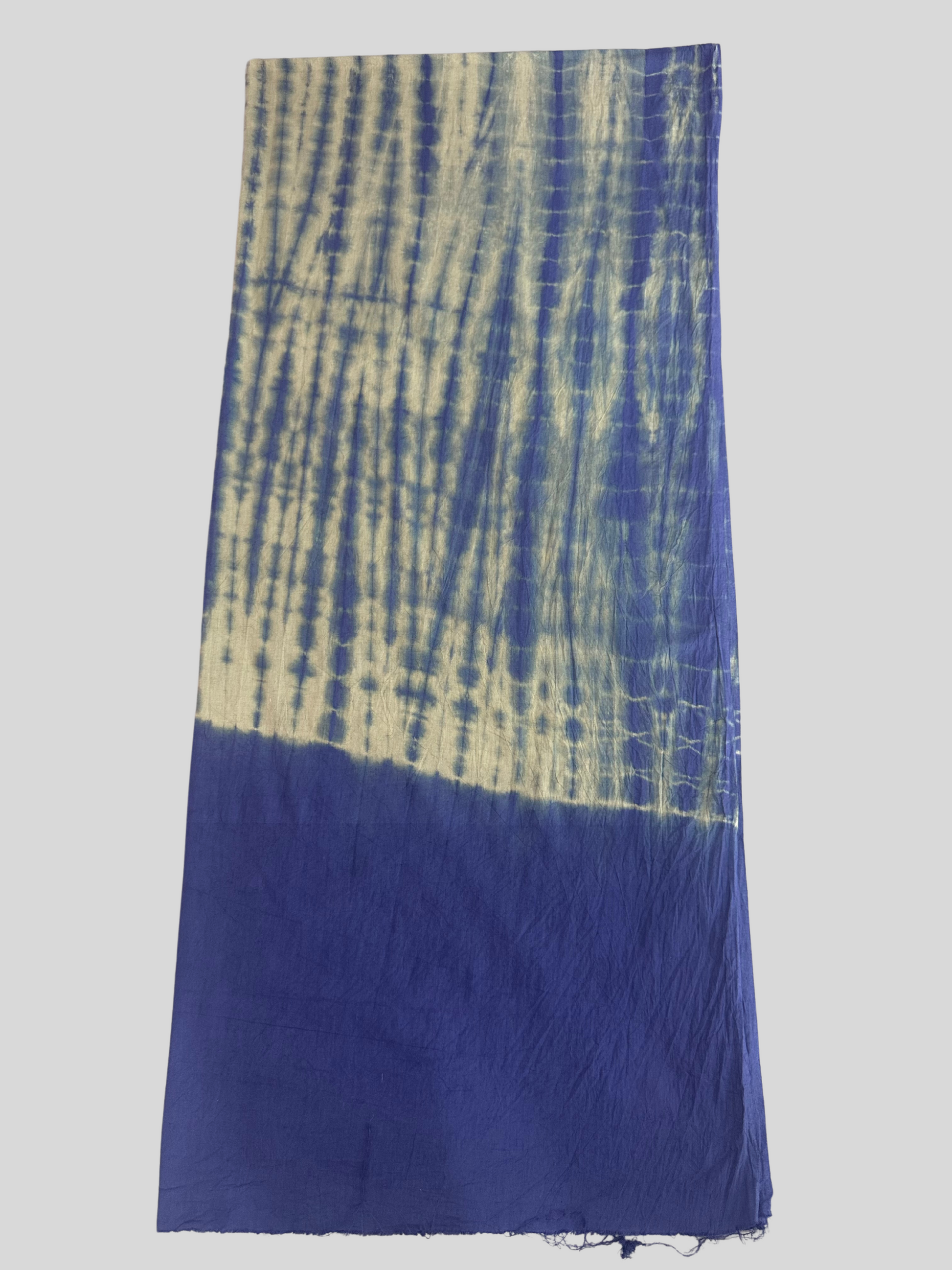 Cotton Tie and Dye Unstitched Dress Material Set with Tassels