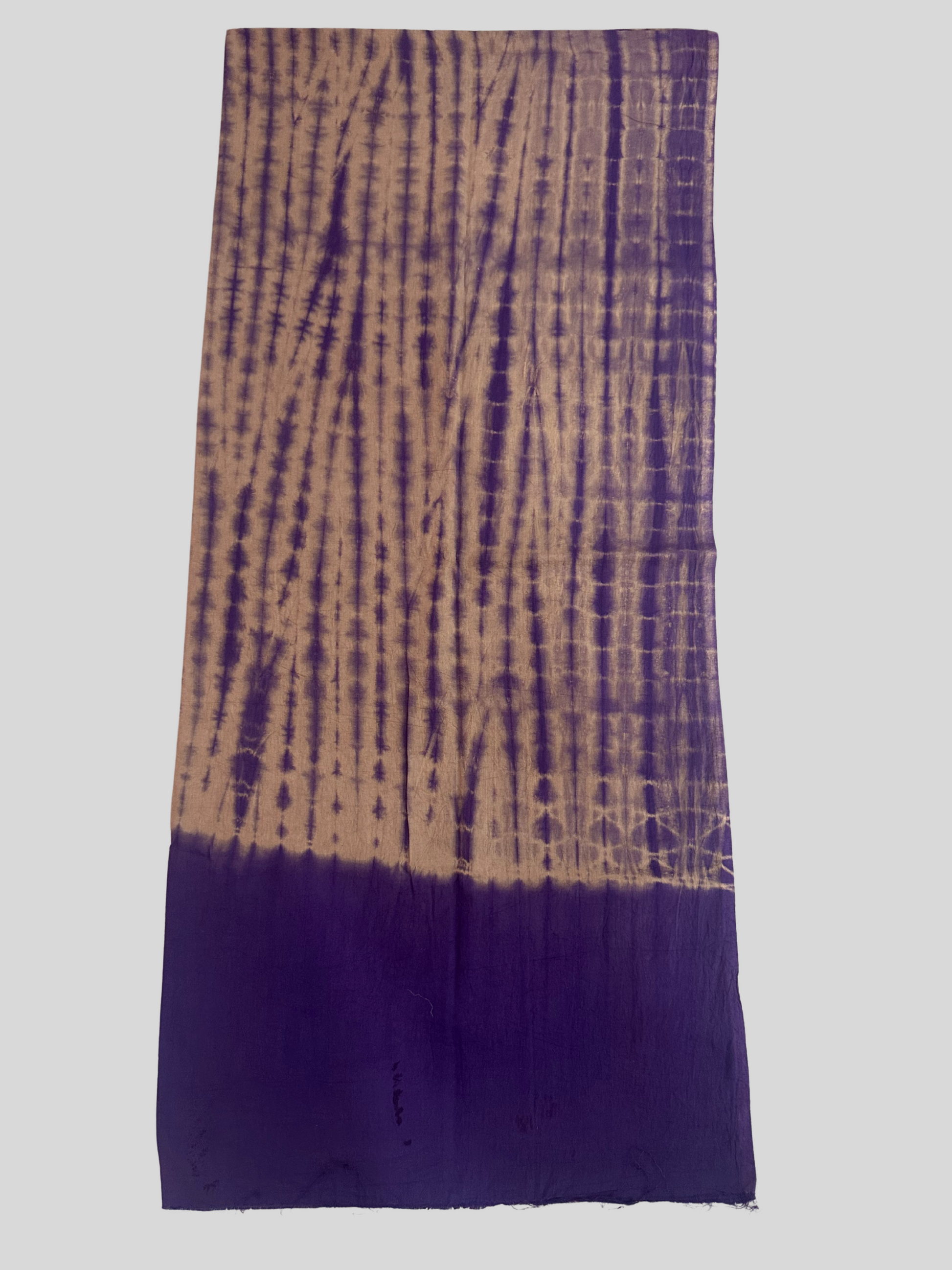 Cotton Tie and Dye Unstitched Dress Material Set with Tassels