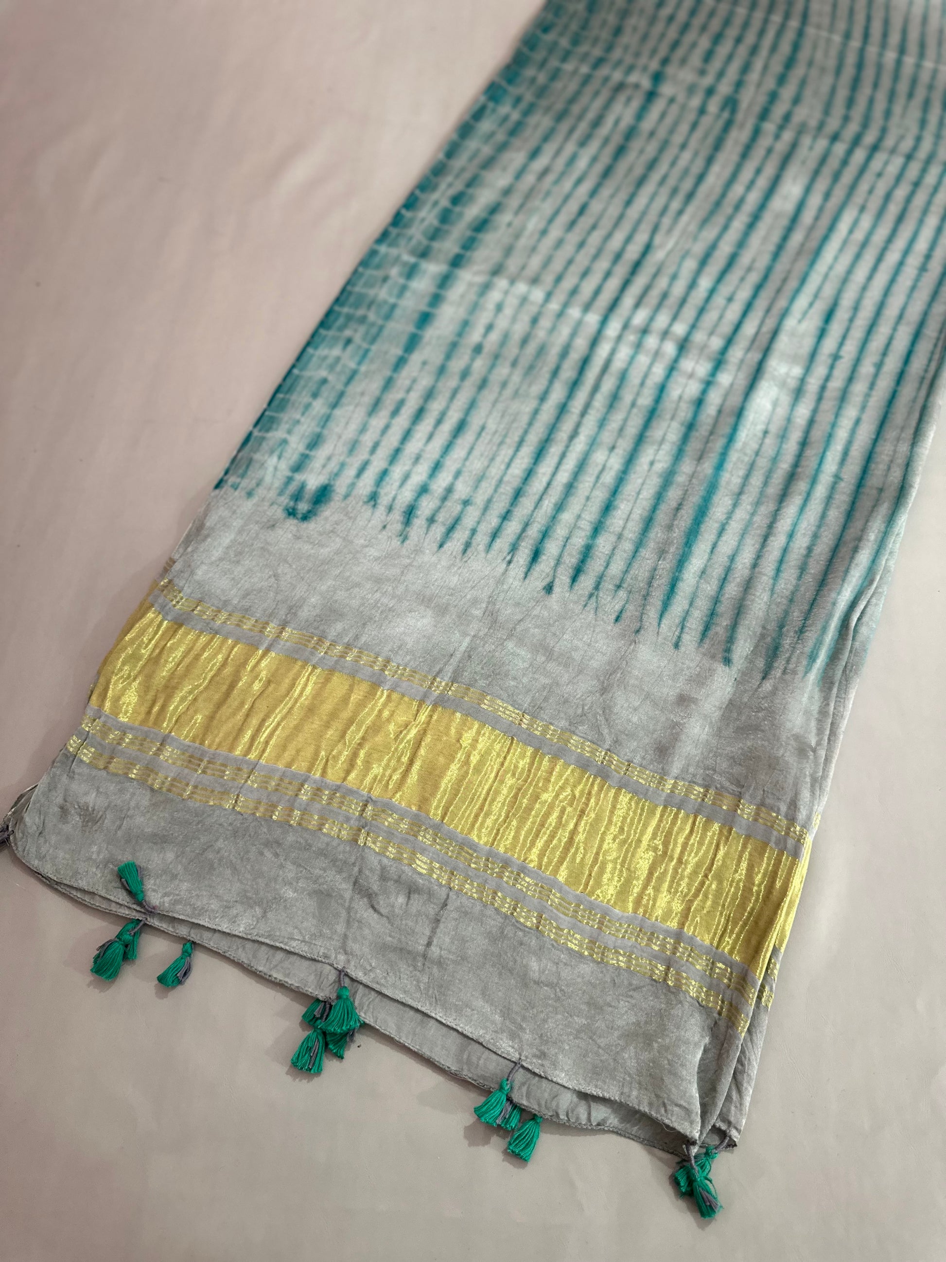 Gulnaar” Modal Silk Tie-Dye Suit Set