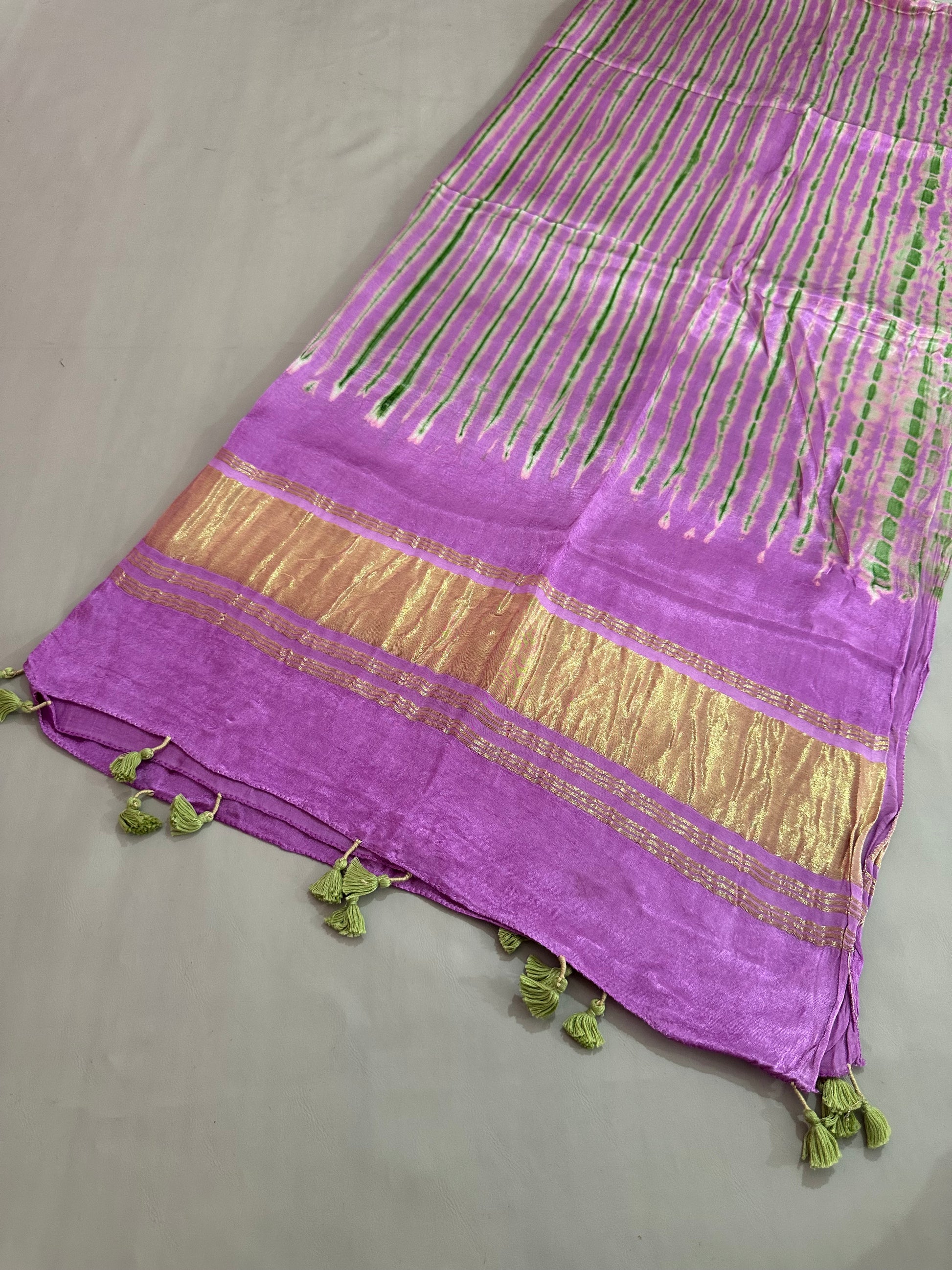 Gulnaar” Modal Silk Tie-Dye Suit Set