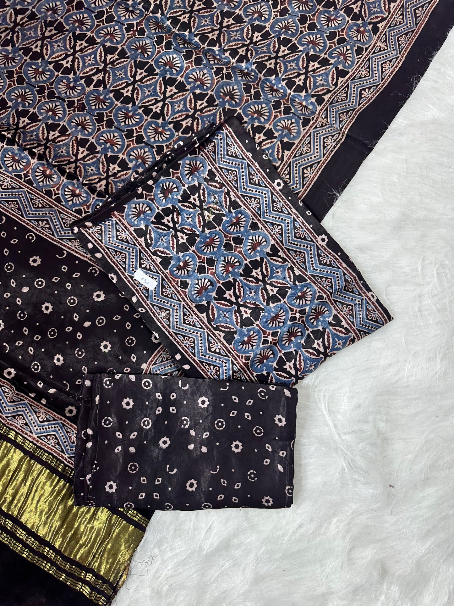 ajrakh print suit set