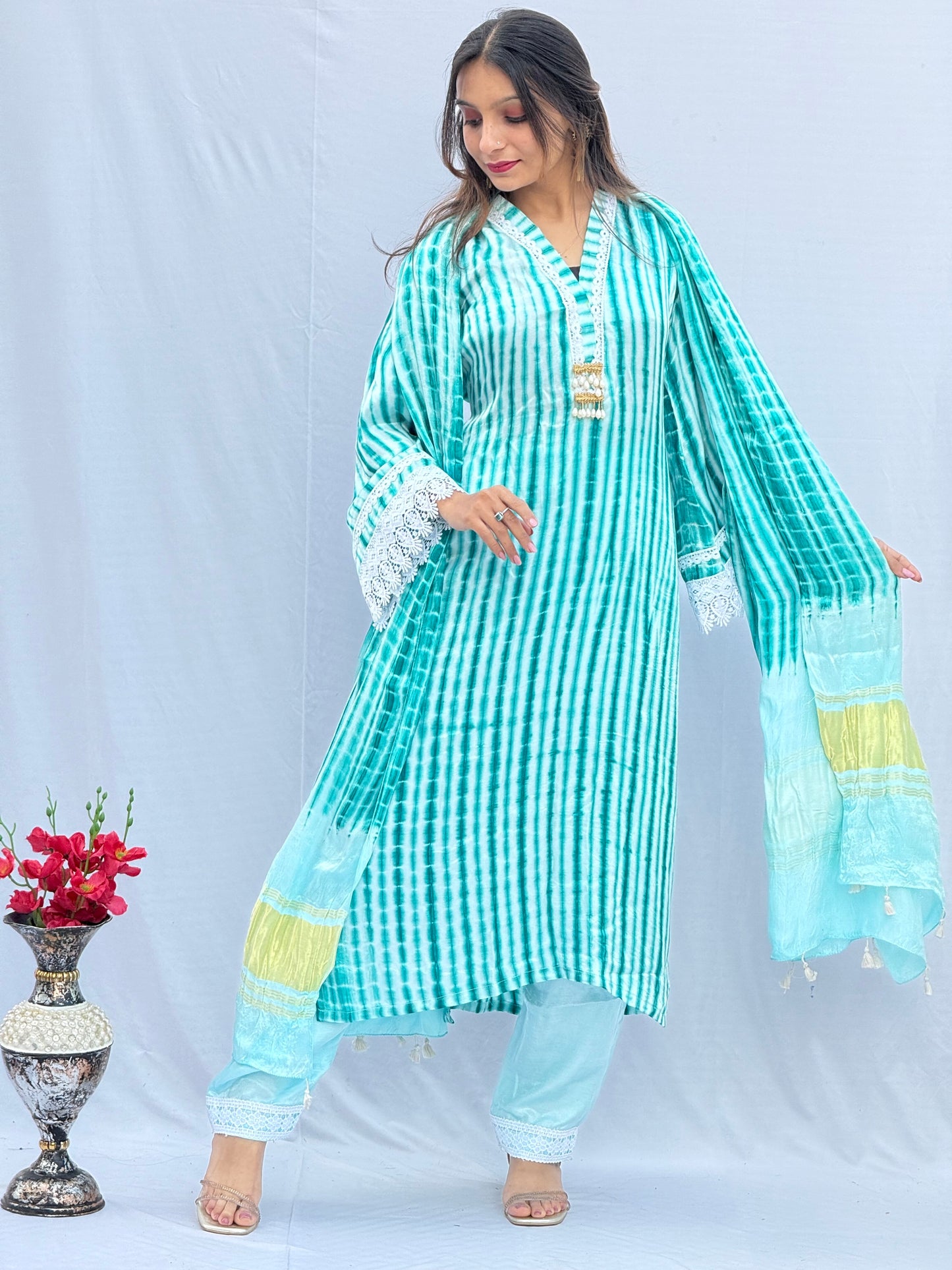 kurta with trousers & dupatta