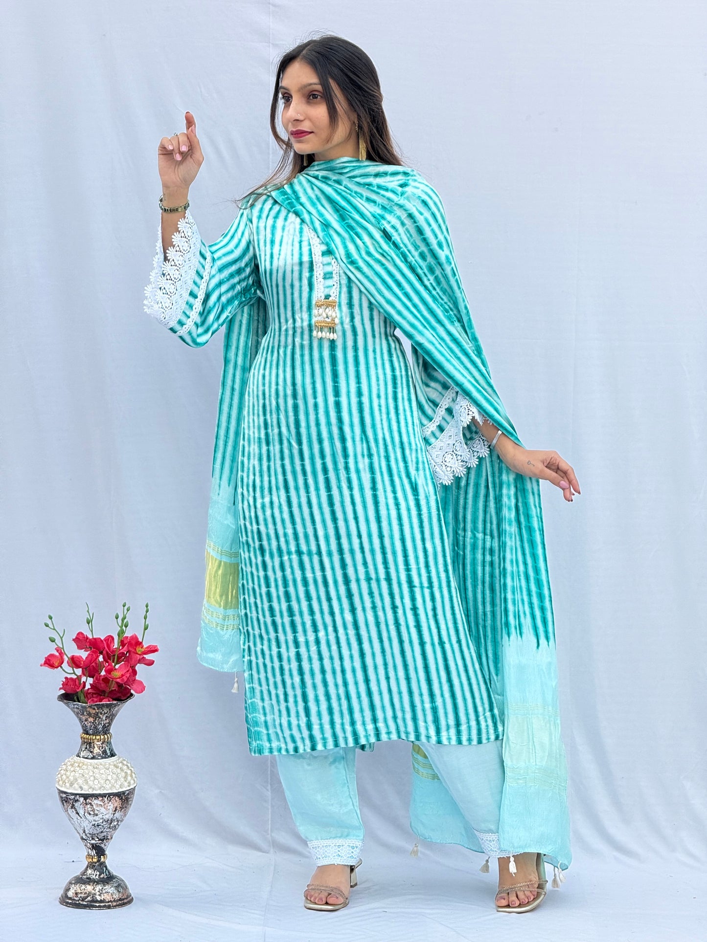 kurta with trousers & dupatta